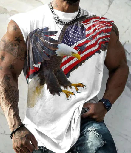 USA Modern Distinctive Art Tank Top for Men (One Piece)