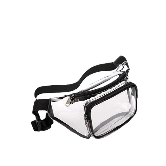 Trendy Waterproof Waist Bag for Women - Clear Design