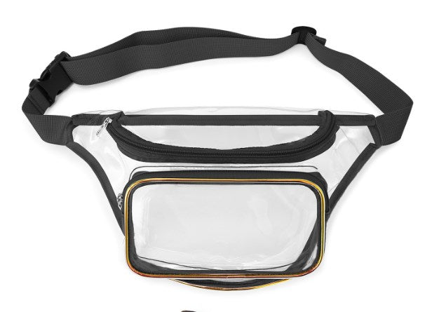 Trendy Waterproof Waist Bag for Women - Clear Design