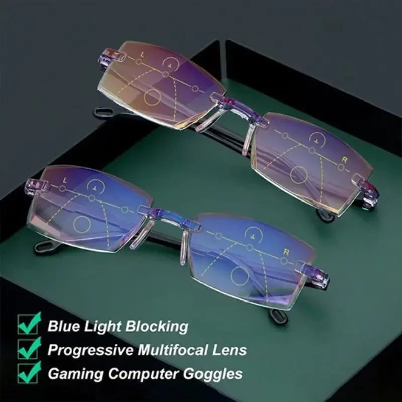 Smart Zoom Anti-Blue Light Reading Glasses for All
