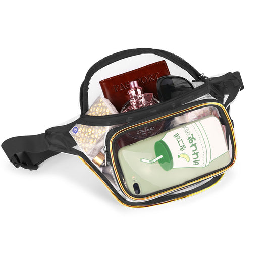 Trendy Waterproof Waist Bag for Women - Clear Design