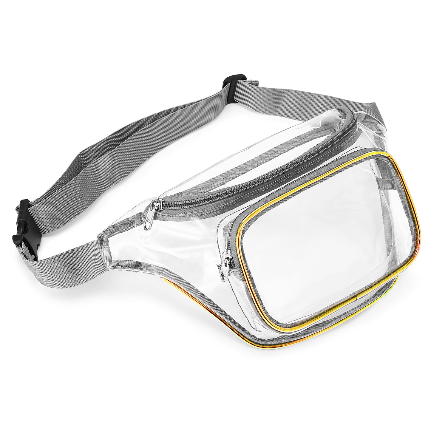 Trendy Waterproof Waist Bag for Women - Clear Design