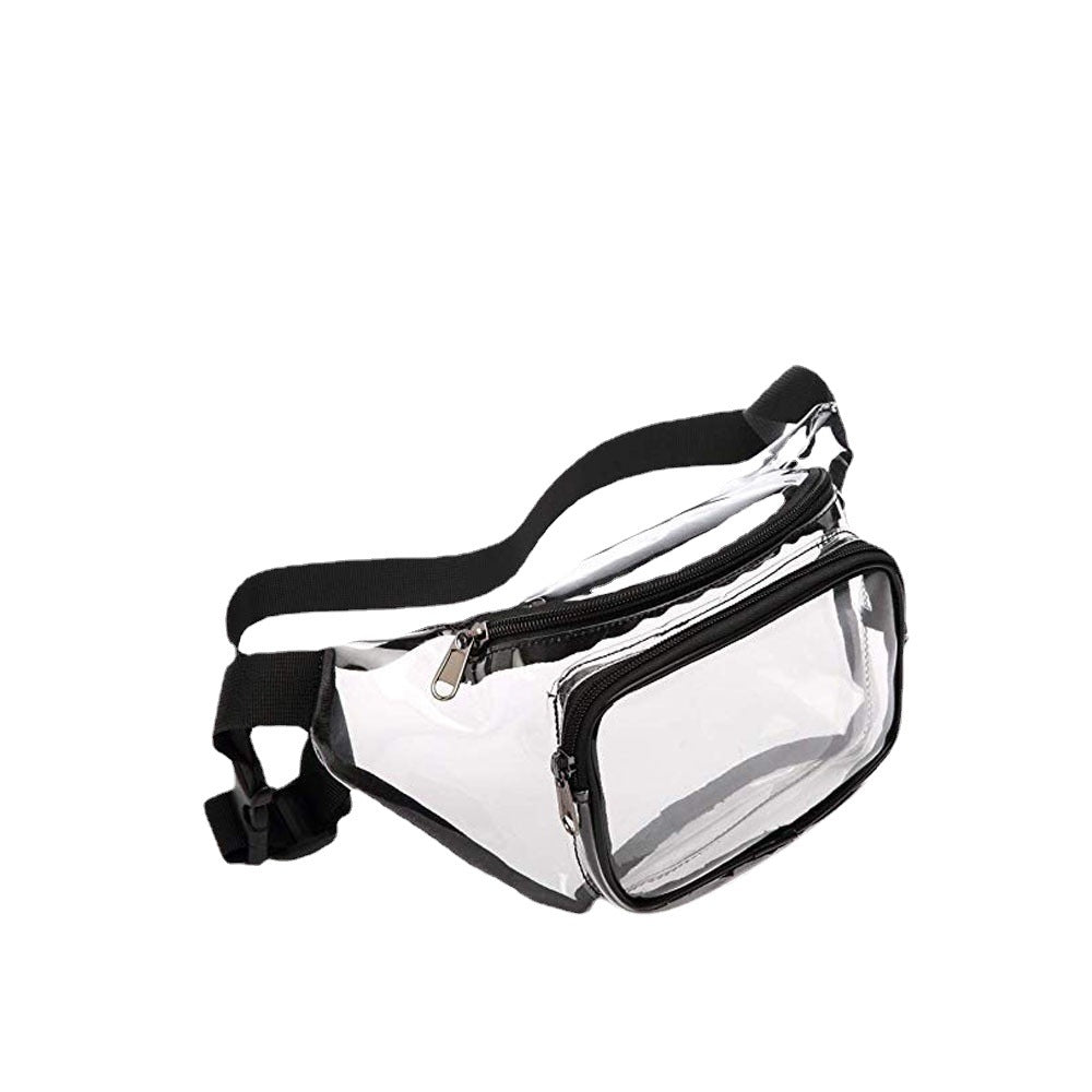 Trendy Waterproof Waist Bag for Women - Clear Design